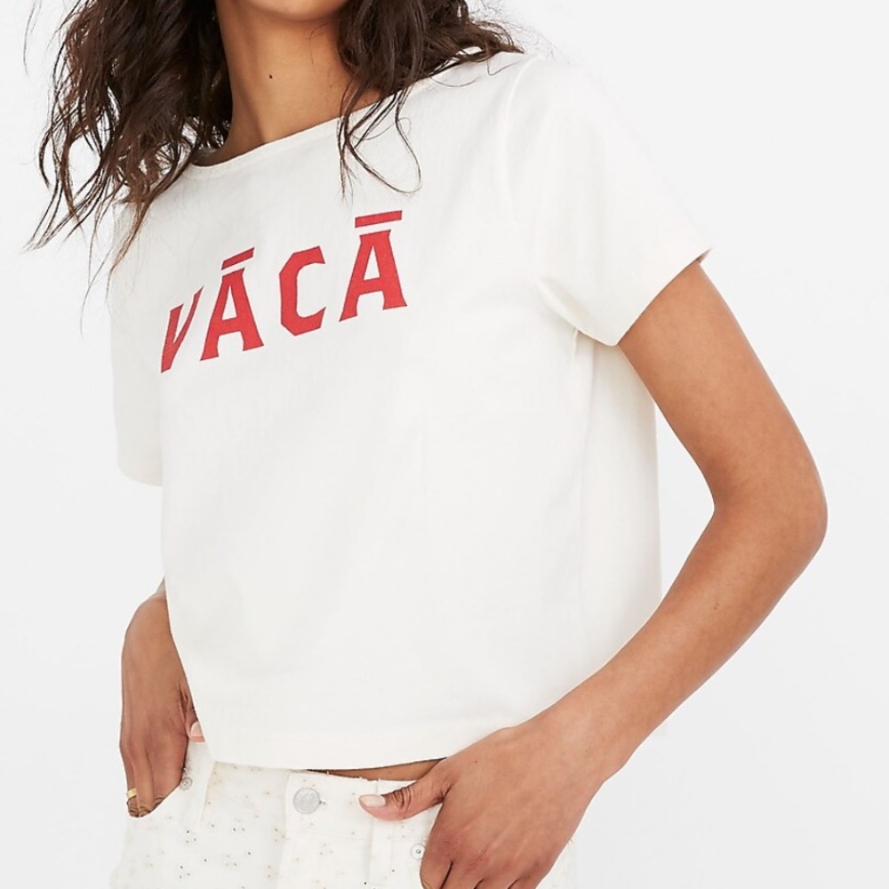 Madewell Vaca Graphic Setlist Boxy Cream Tee